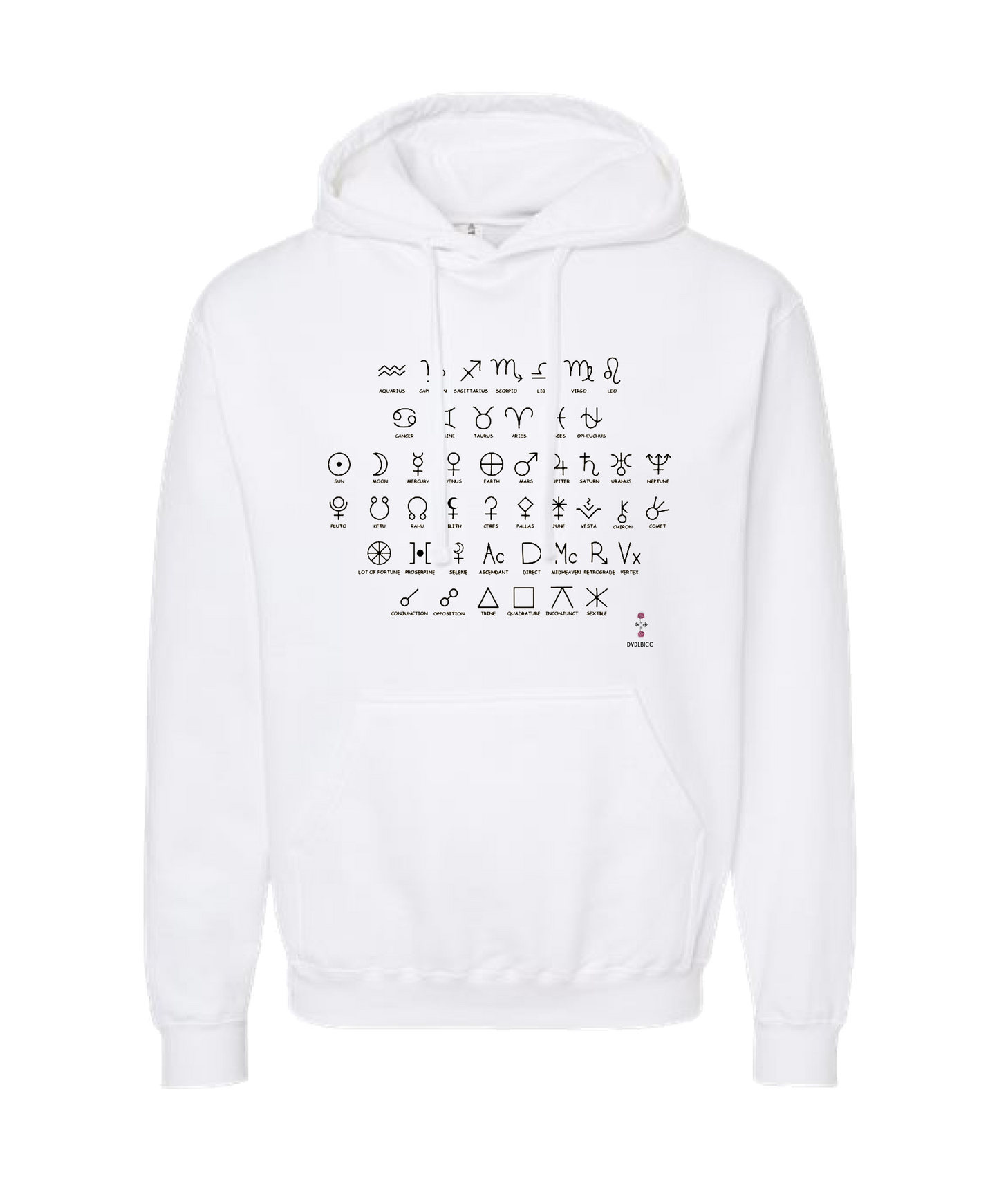 Da Vibe Shop - SYMBOLS - White Hoodie