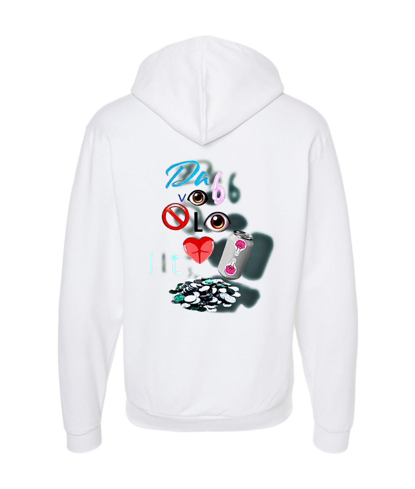 Da Vibe Shop - IT CAN CHANGE - White Zip Up Hoodie