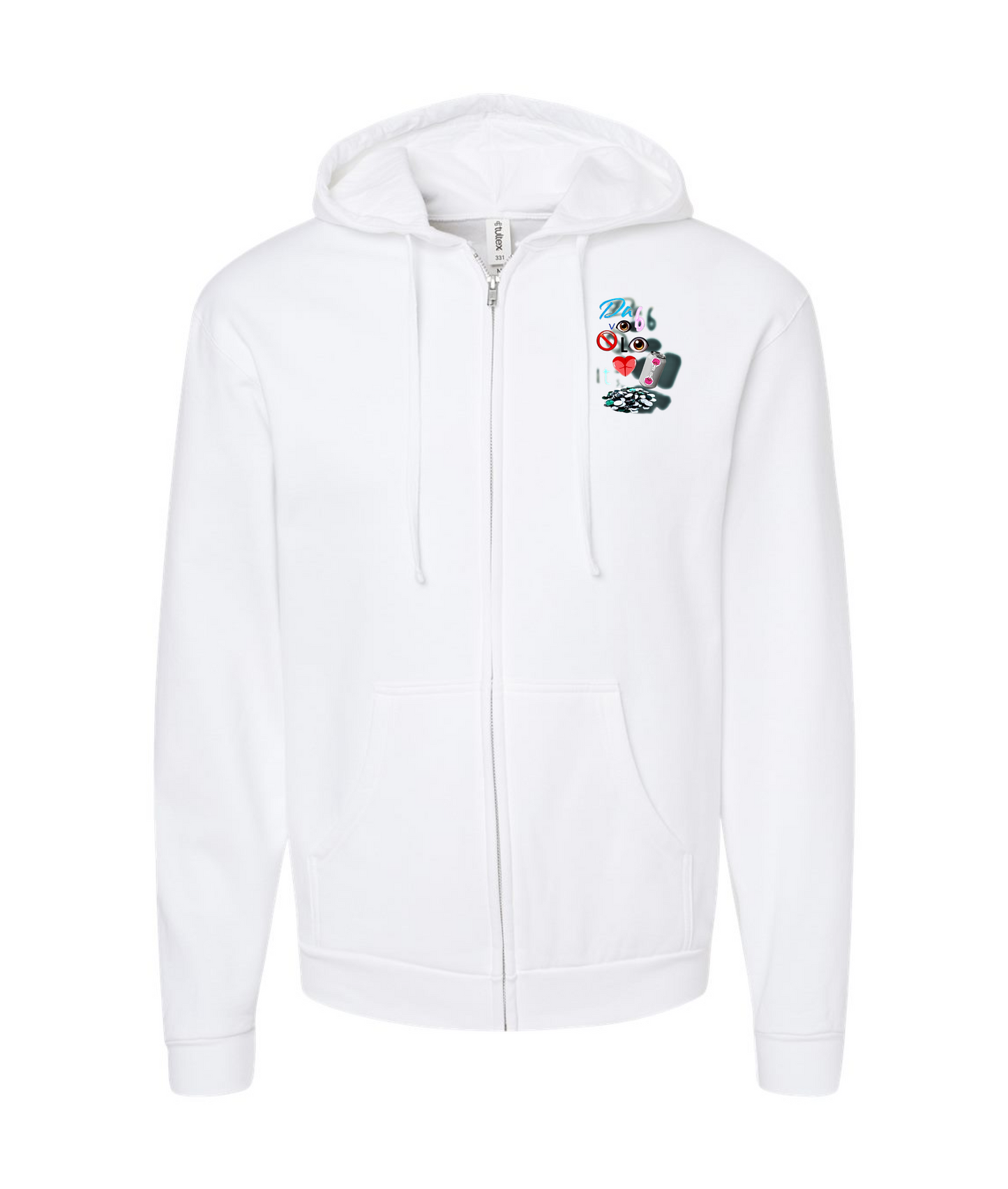 Da Vibe Shop - IT CAN CHANGE - White Zip Up Hoodie