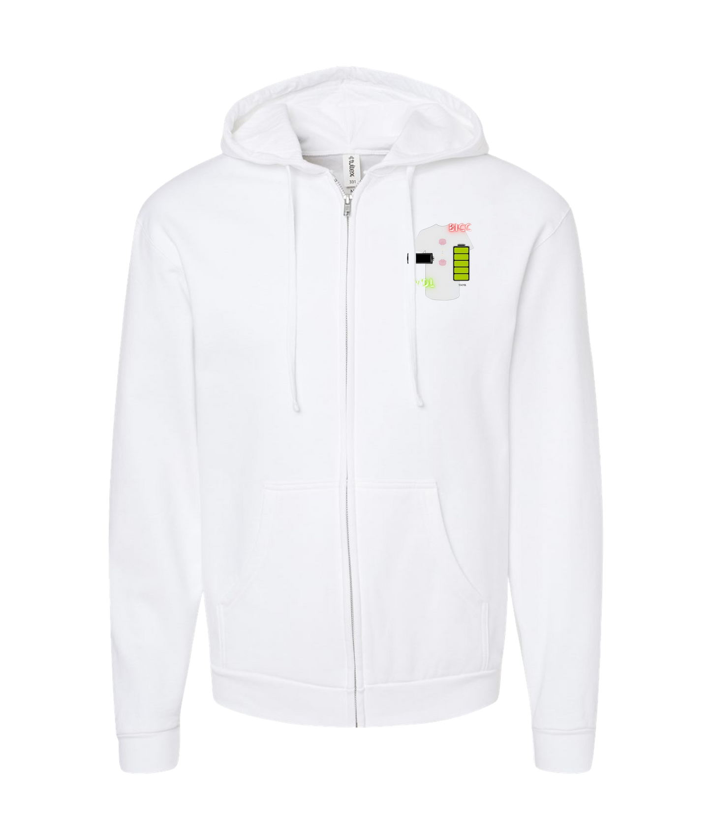 Da Vibe Shop - BICC - White Zip Up Hoodie