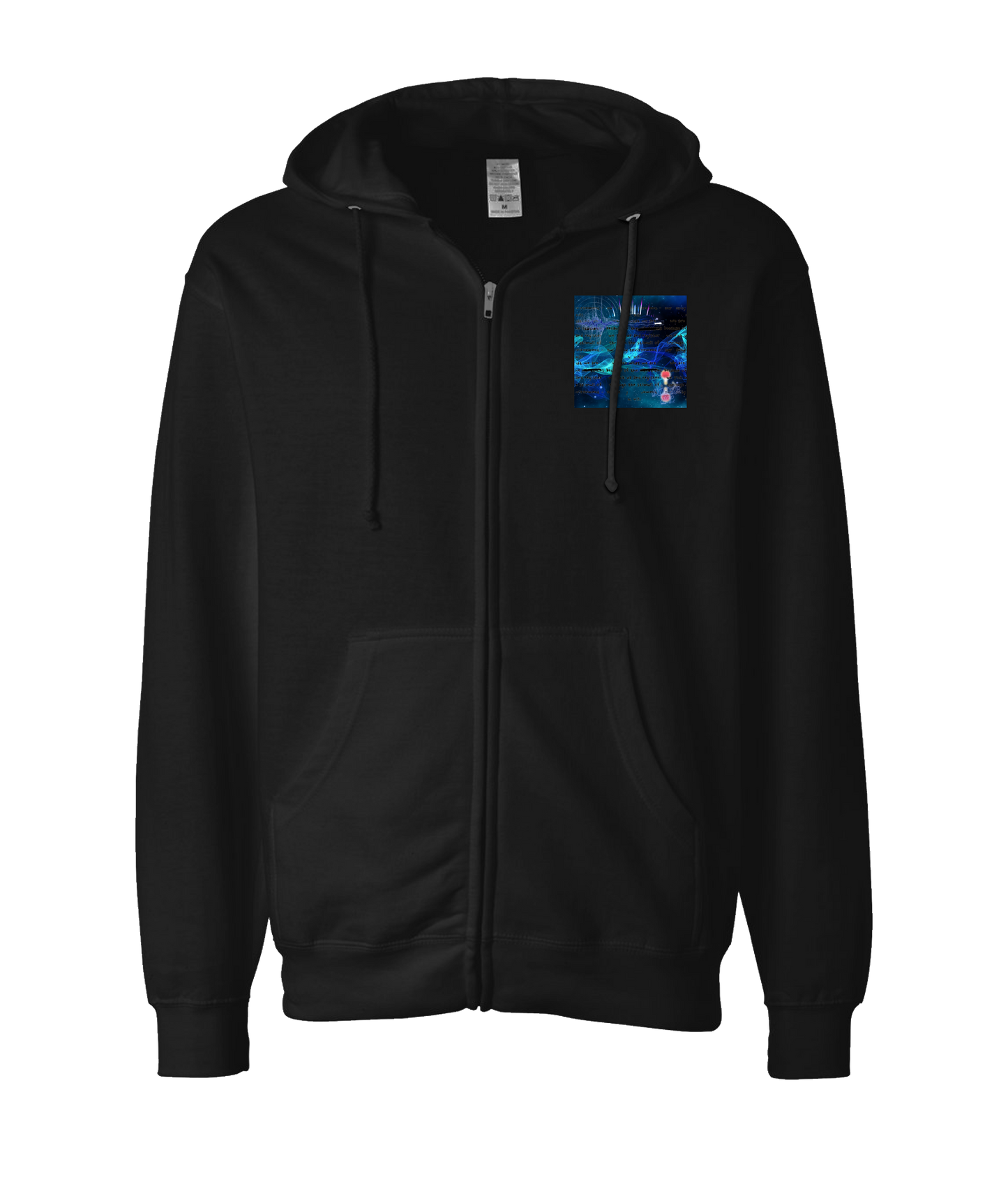 Da Vibe Shop - SOLAR - Black Zip Up Hoodie