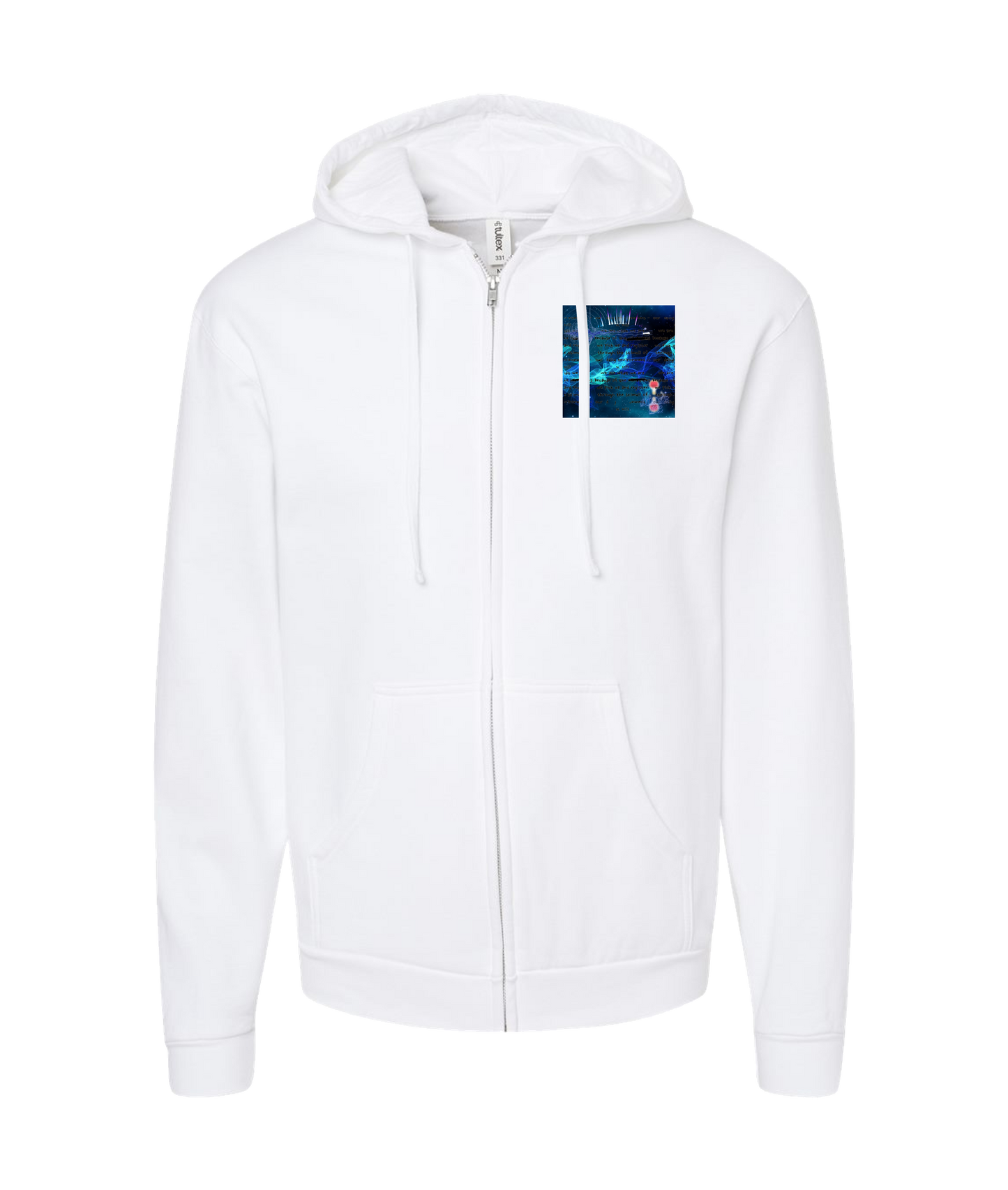 Da Vibe Shop - SOLAR - White Zip Up Hoodie