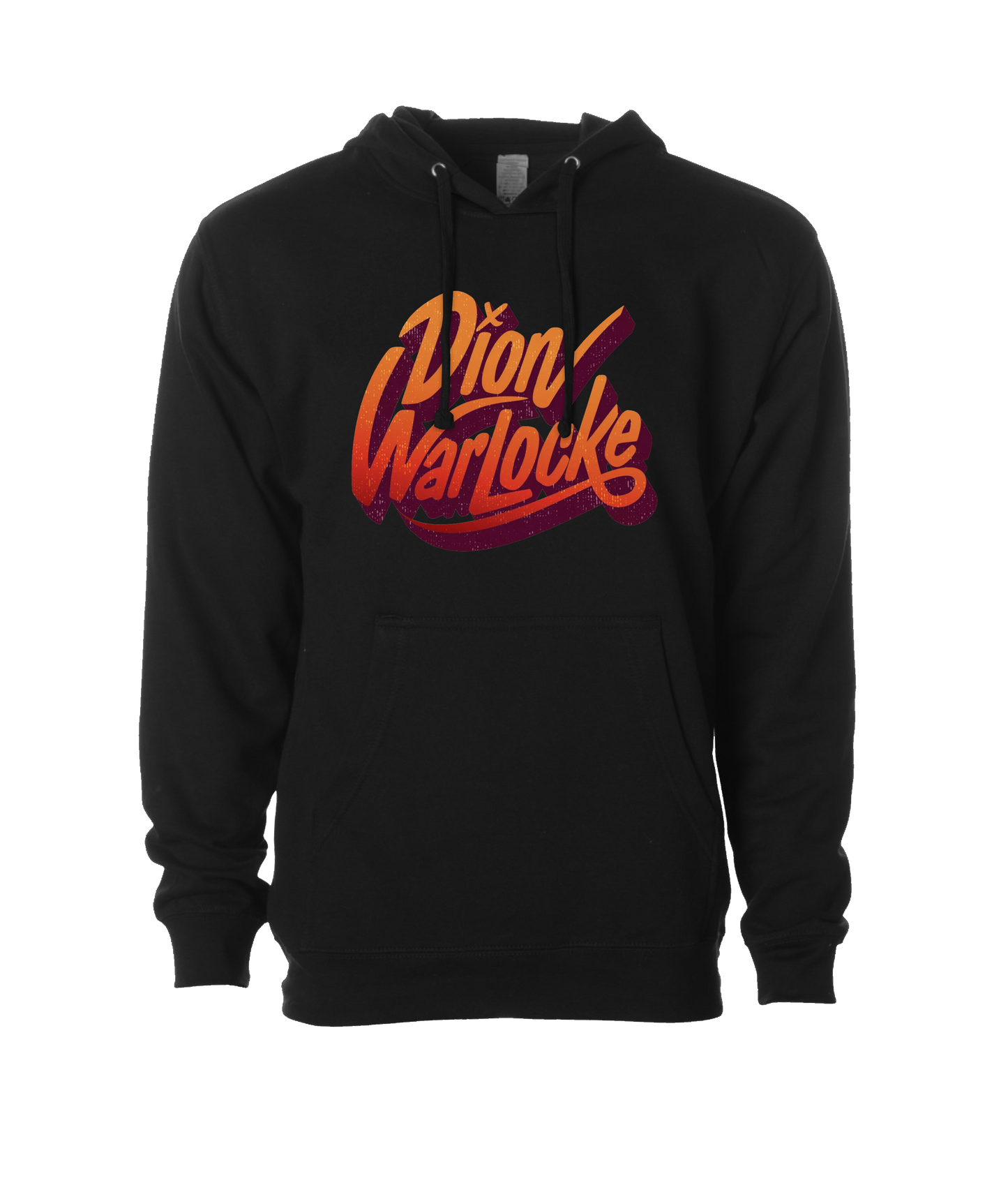 Dion Warlocke - Weathered Logo - Black Hoodie