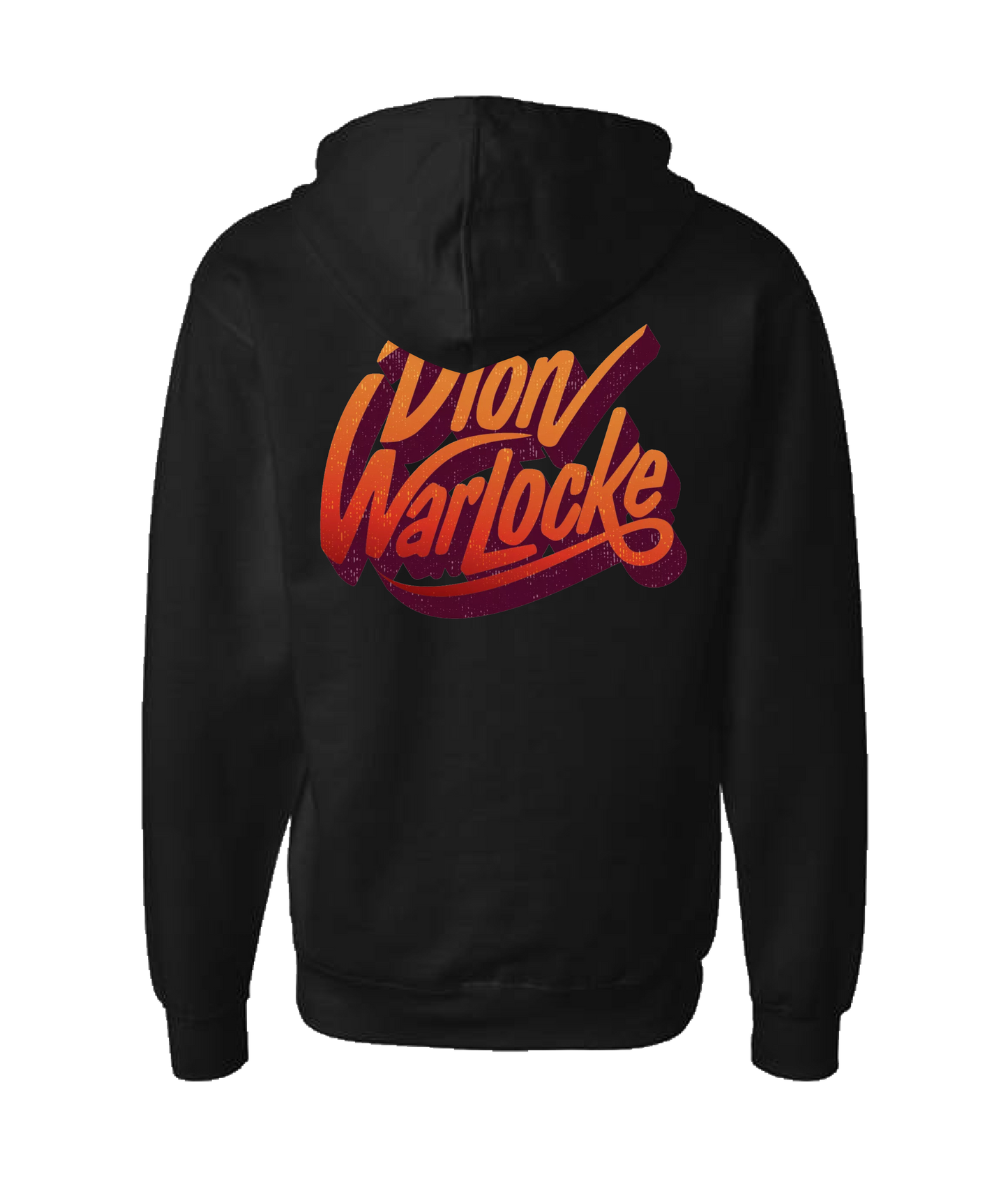 Dion Warlocke - Weathered Logo - Black Zip Up Hoodie