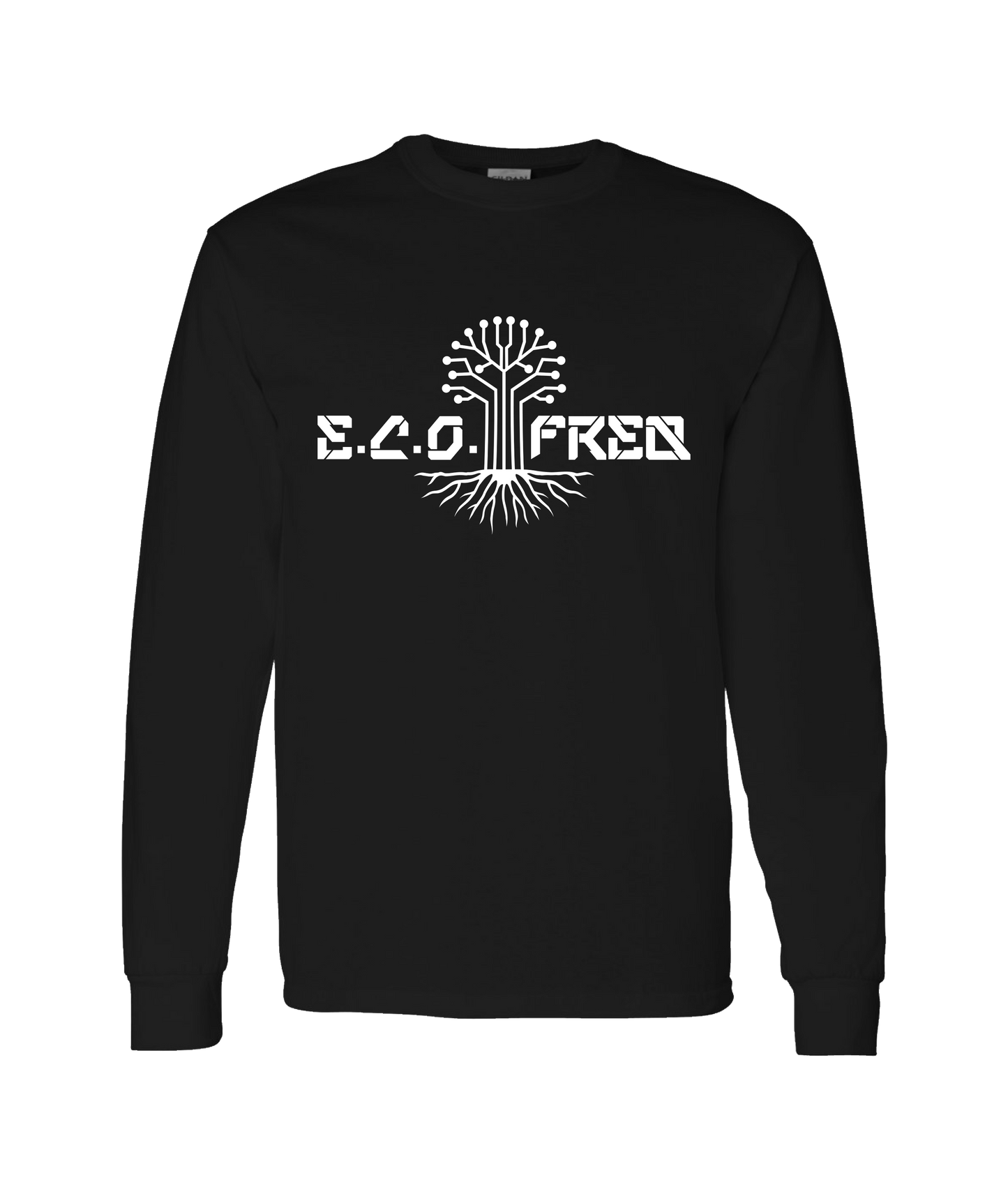 E.C.O.Freq - E.C.O TREE - Black Long Sleeve T
