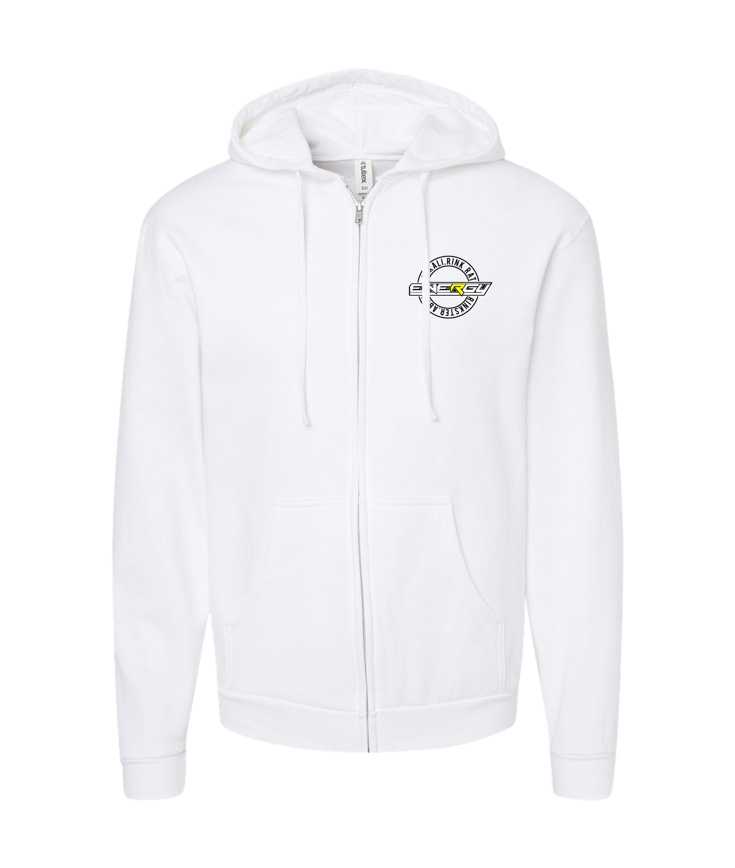 Energy Hockey - Circle Logo - White Zip Up Hoodie