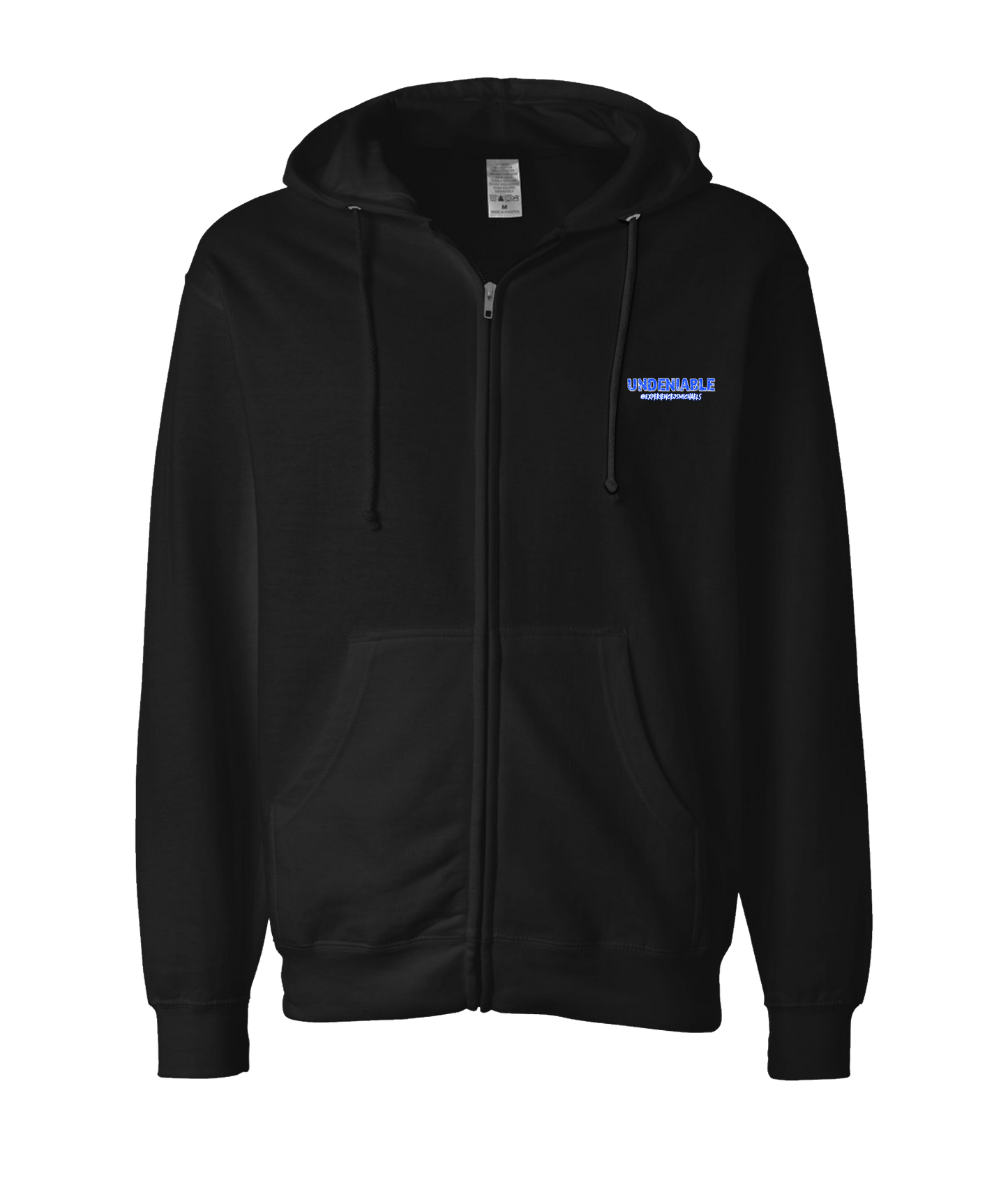 V-EJMTOP - UNDENIABLE - Black Zip Up Hoodie