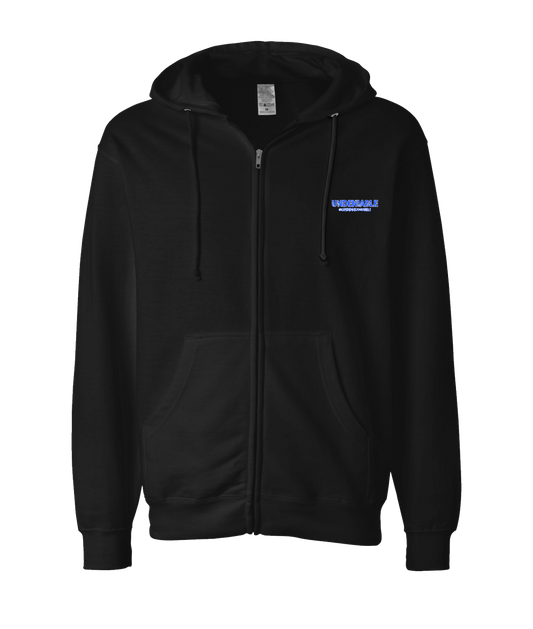 V-EJMTOP - UNDENIABLE - Black Zip Up Hoodie