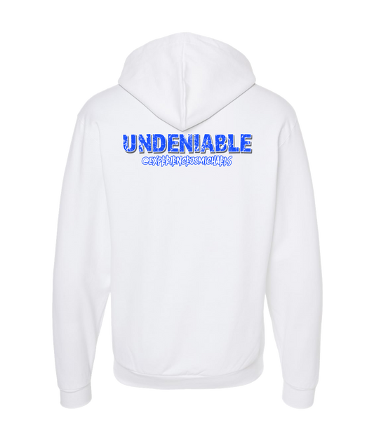 V-EJMTOP - UNDENIABLE - White Zip Up Hoodie