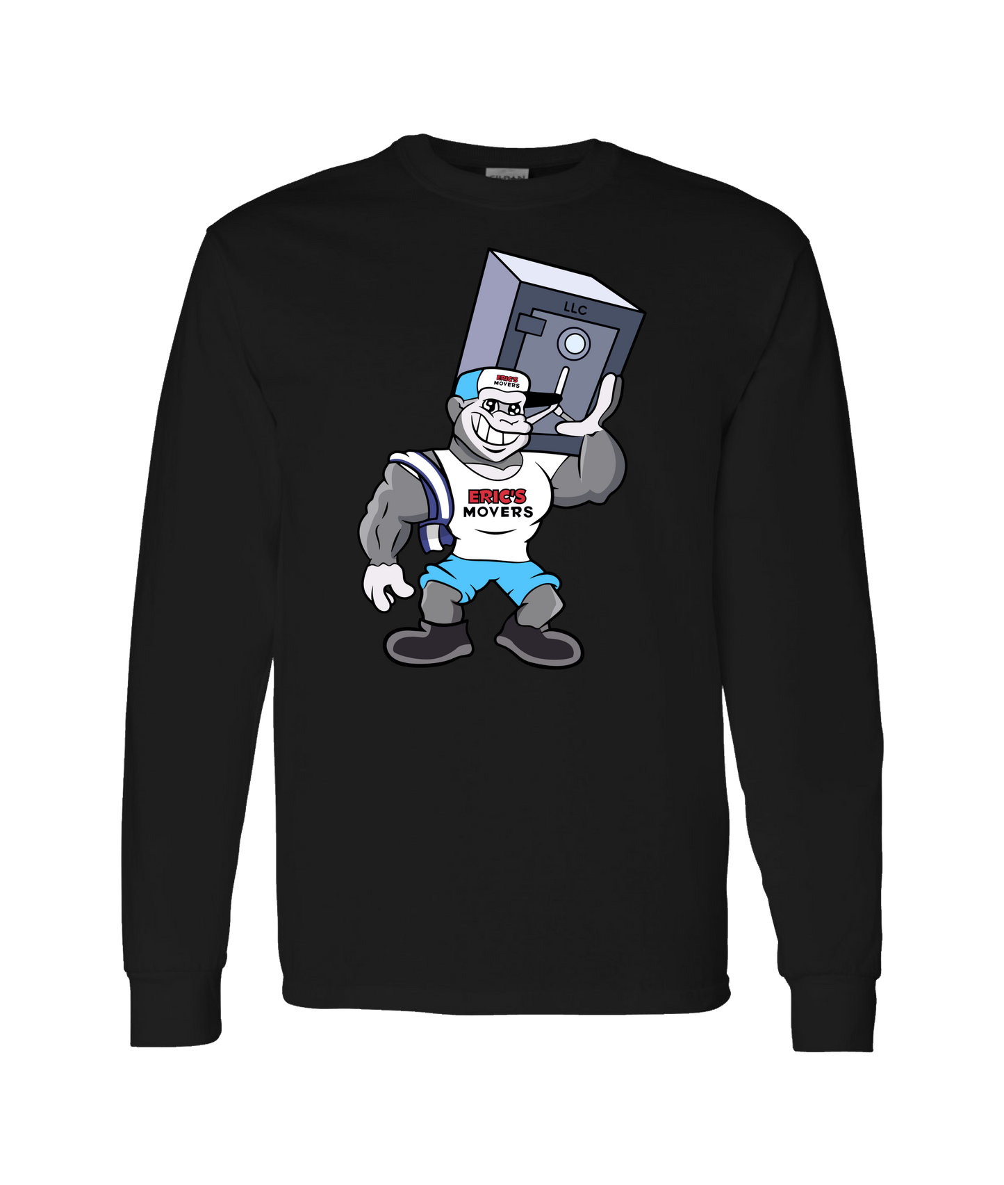 Eric's Movers - One Arm - Black Long Sleeve T