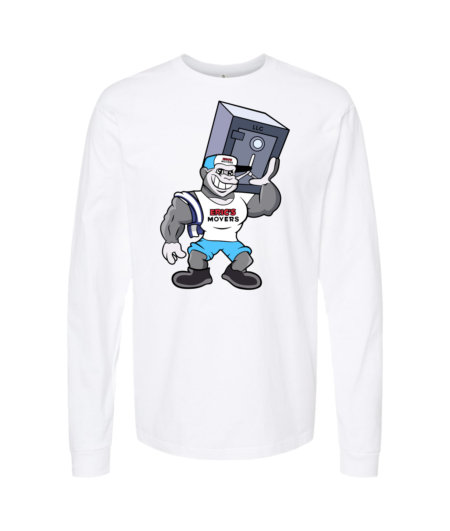 Eric's Movers - One Arm - White Long Sleeve T