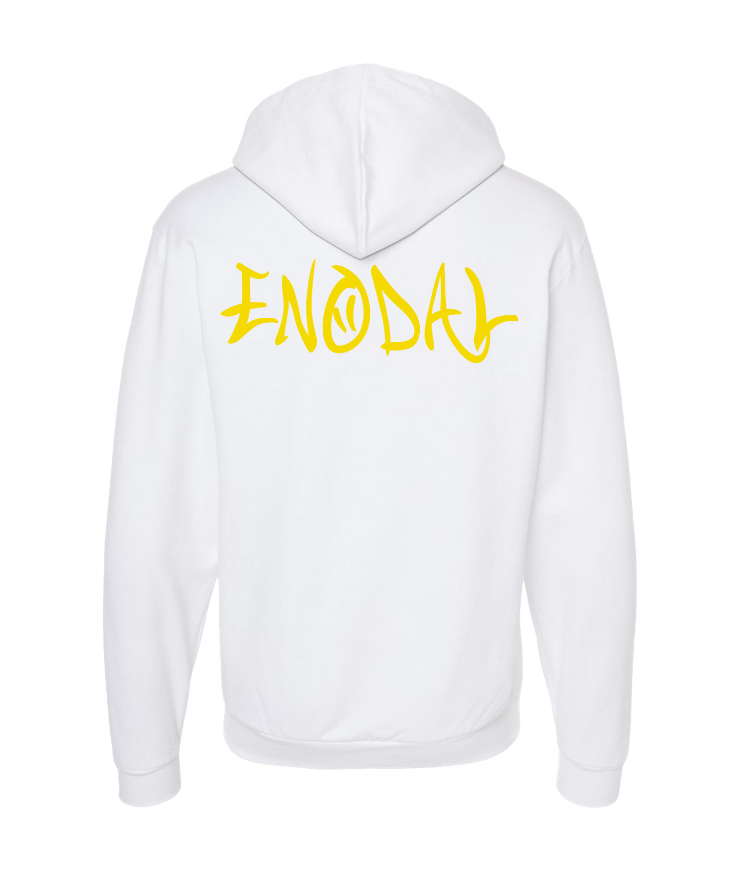 ENODAL - DESIGN 1 - White Zip Up Hoodie