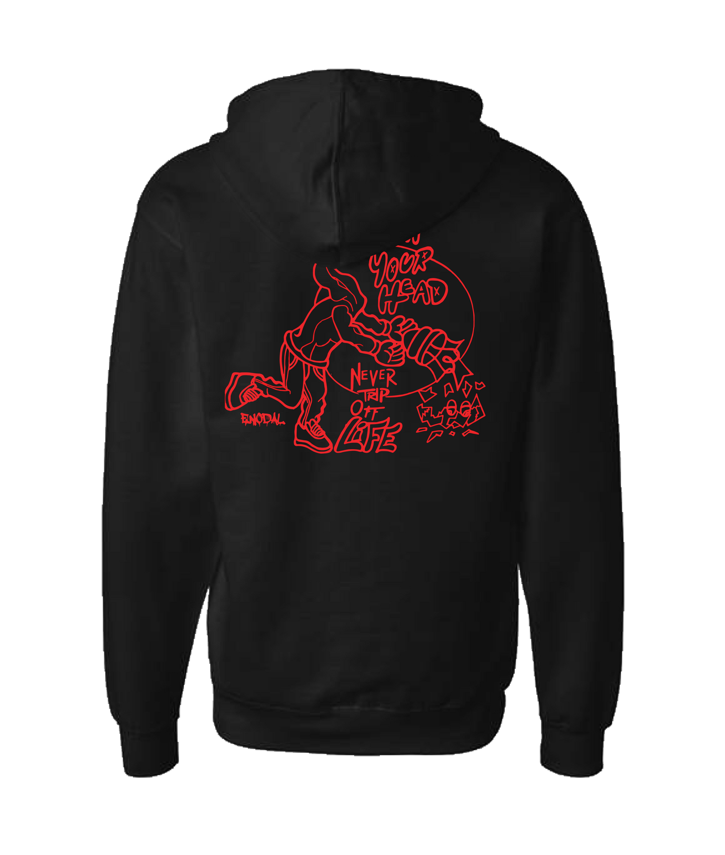 V-ENOTOP - DESIGN 2 - Black Zip Up Hoodie