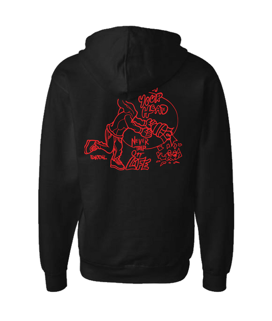 V-ENOTOP - DESIGN 2 - Black Zip Up Hoodie