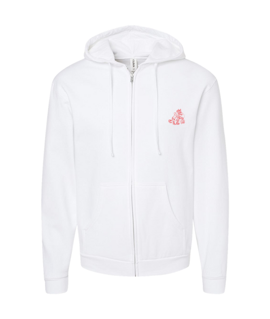 V-ENOTOP - DESIGN 2 - White Zip Up Hoodie