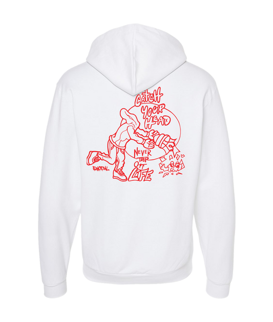 ENODAL - DESIGN 2 - White Zip Up Hoodie