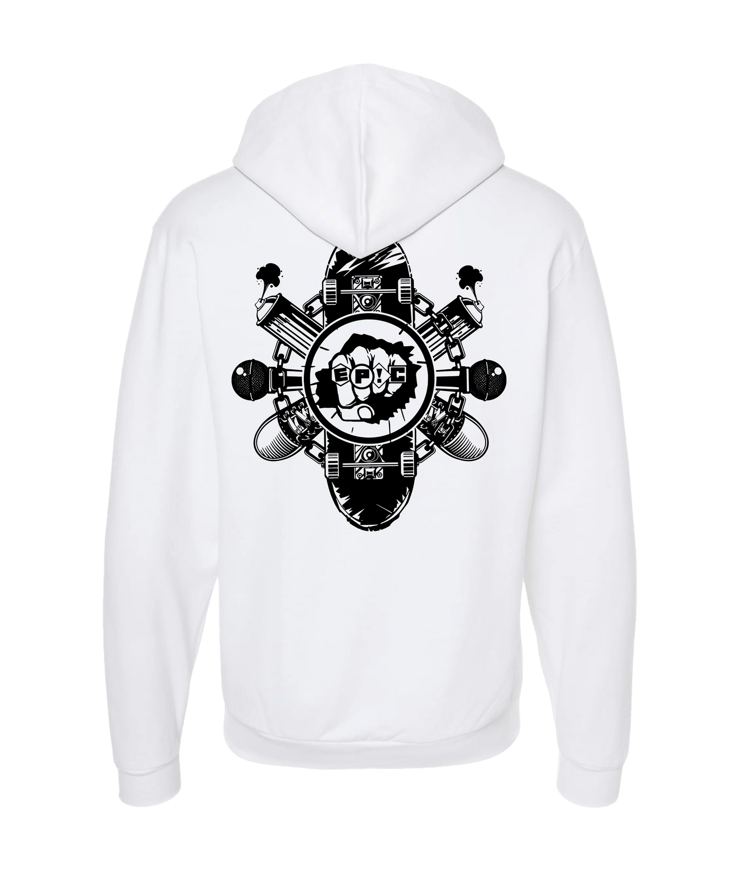 Ep!c of PovCiti - Epic Punch - White Zip Up Hoodie