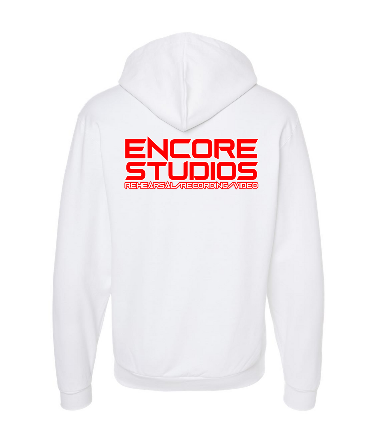 Encore Studios - Logo - White Zip Hoodie