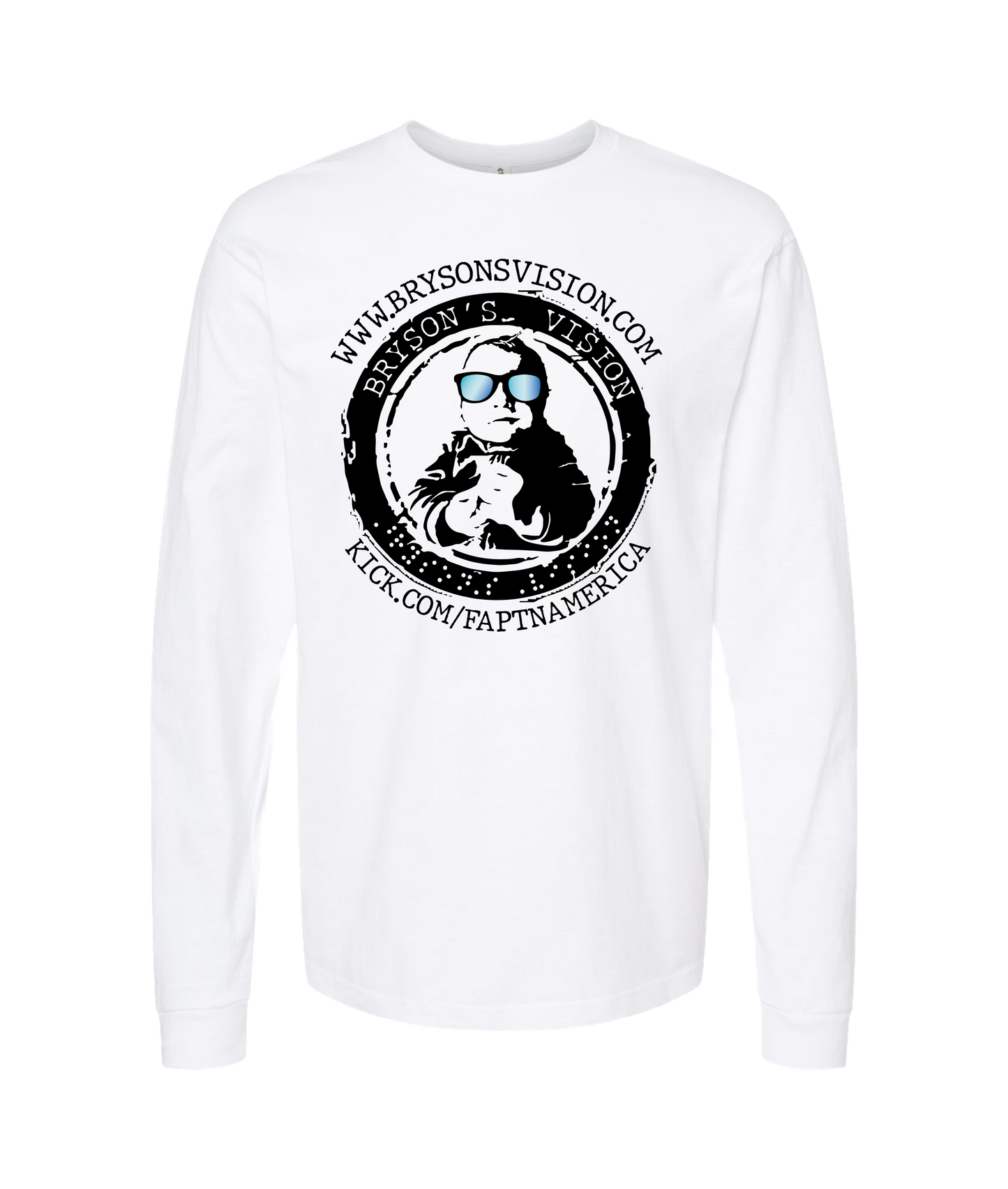 FaptnAmerica - BRYSON'S VISION - White Long Sleeve T