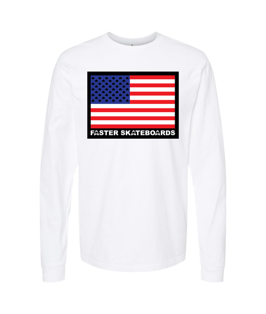 V-FASTOP - FLAG - White Long Sleeve T