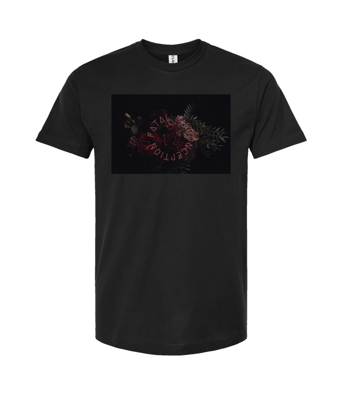 V-FATMTOP - Rose - Black T-Shirt