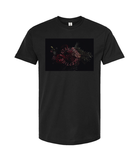 V-FATMTOP - Rose - Black T-Shirt