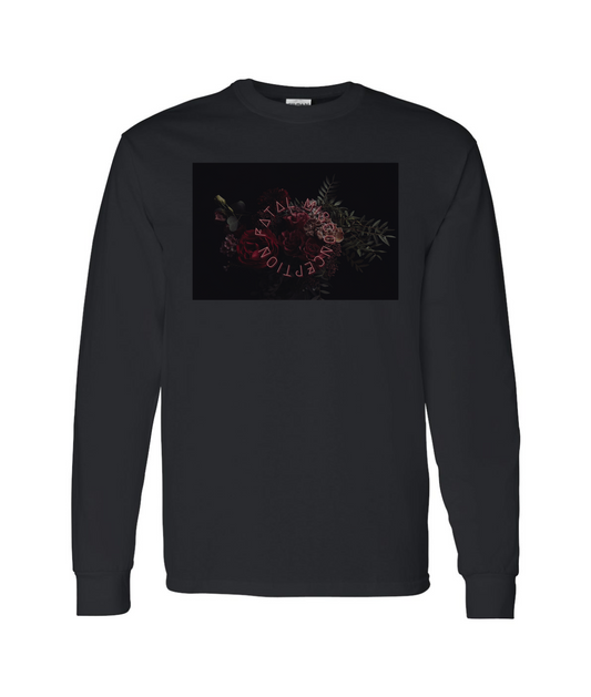 V-FATMTOP - Rose - Black Long Sleeve T