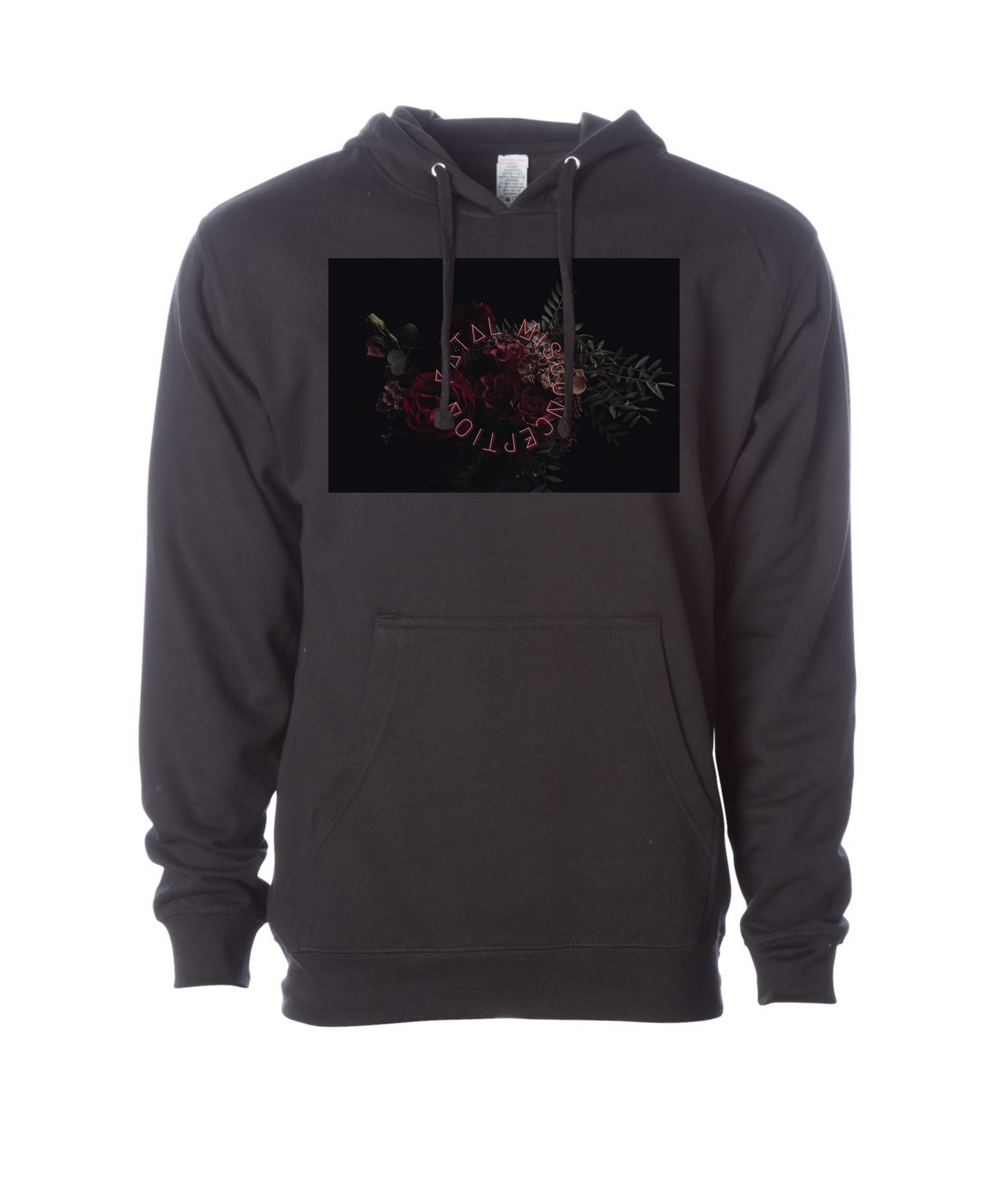 V-FATMTOP - Rose - Black Hoodie