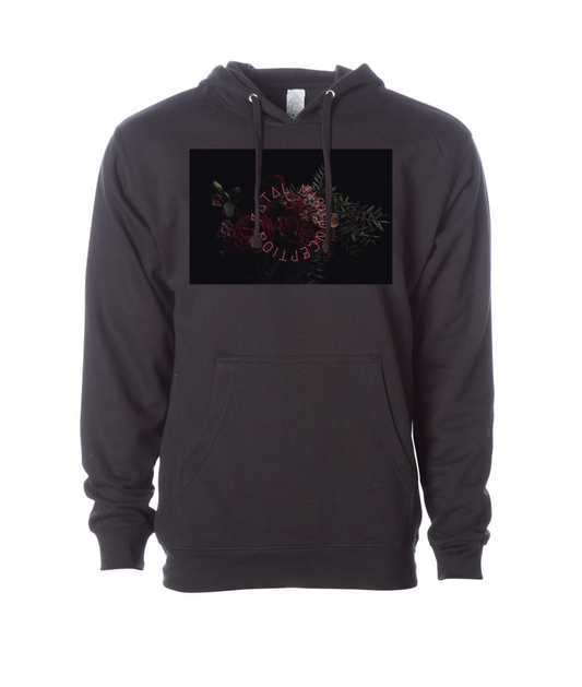 V-FATMTOP - Rose - Black Hoodie