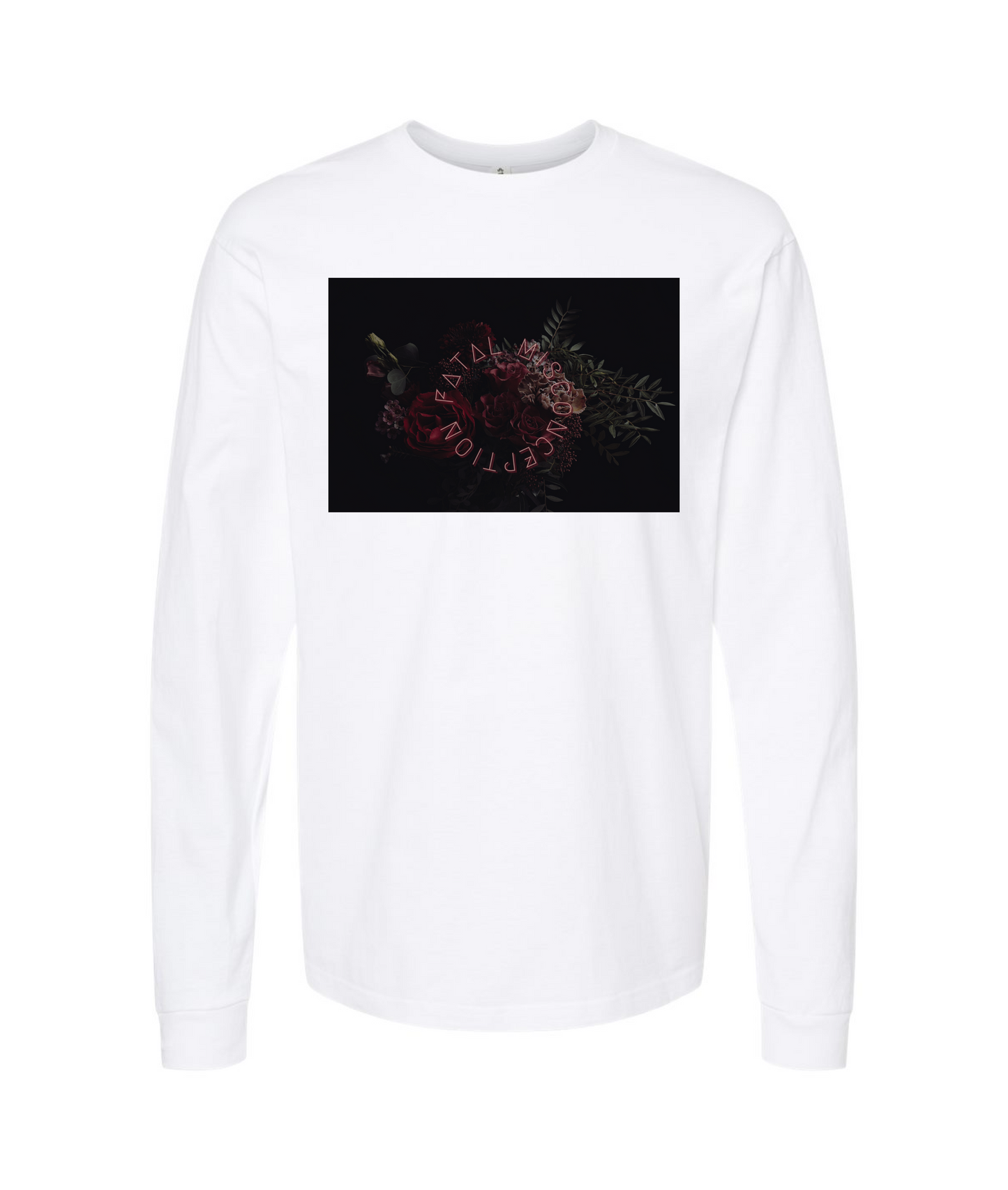 V-FATMTOP - Rose - White Long Sleeve T