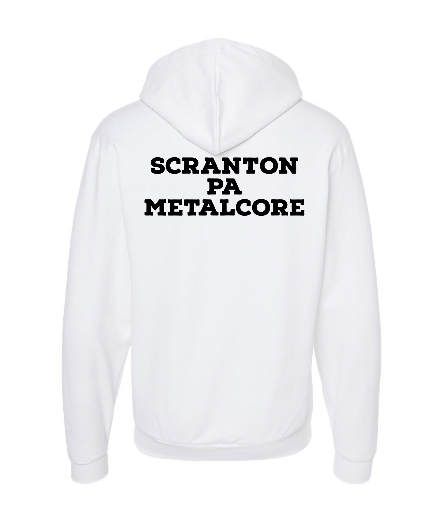 V-FATMTOP - Rose - White Zip Up Hoodie