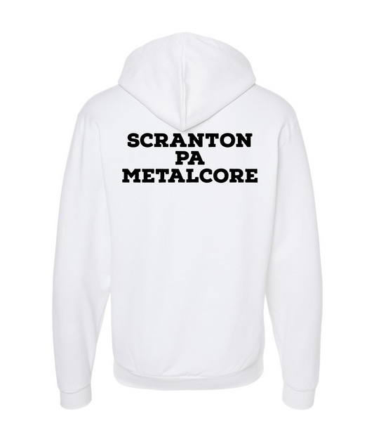 V-FATMTOP - Rose - White Zip Up Hoodie