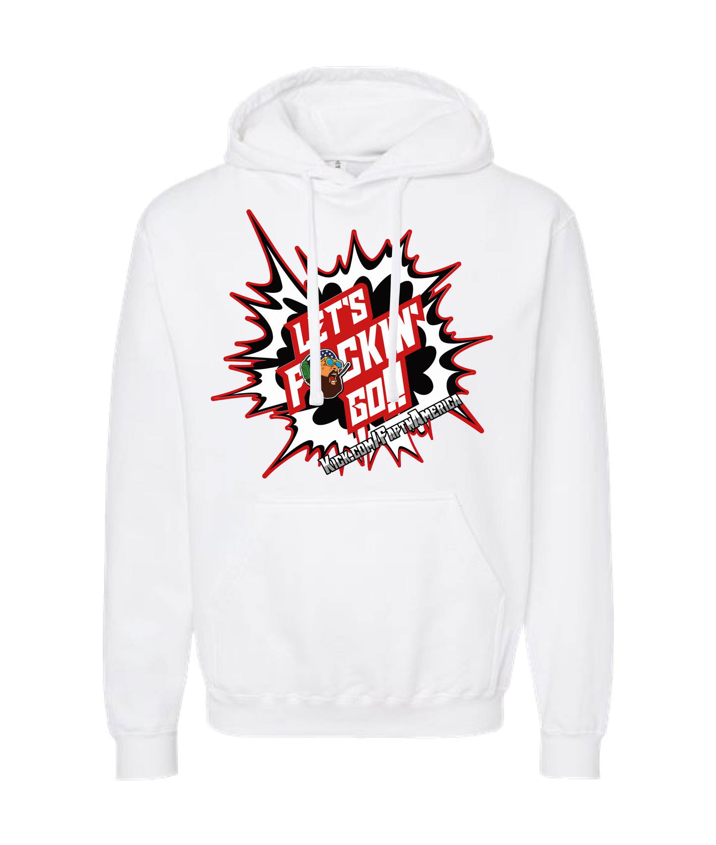 V-FATOP - Let's F(AAH)CKING GO!! - White Hoodie