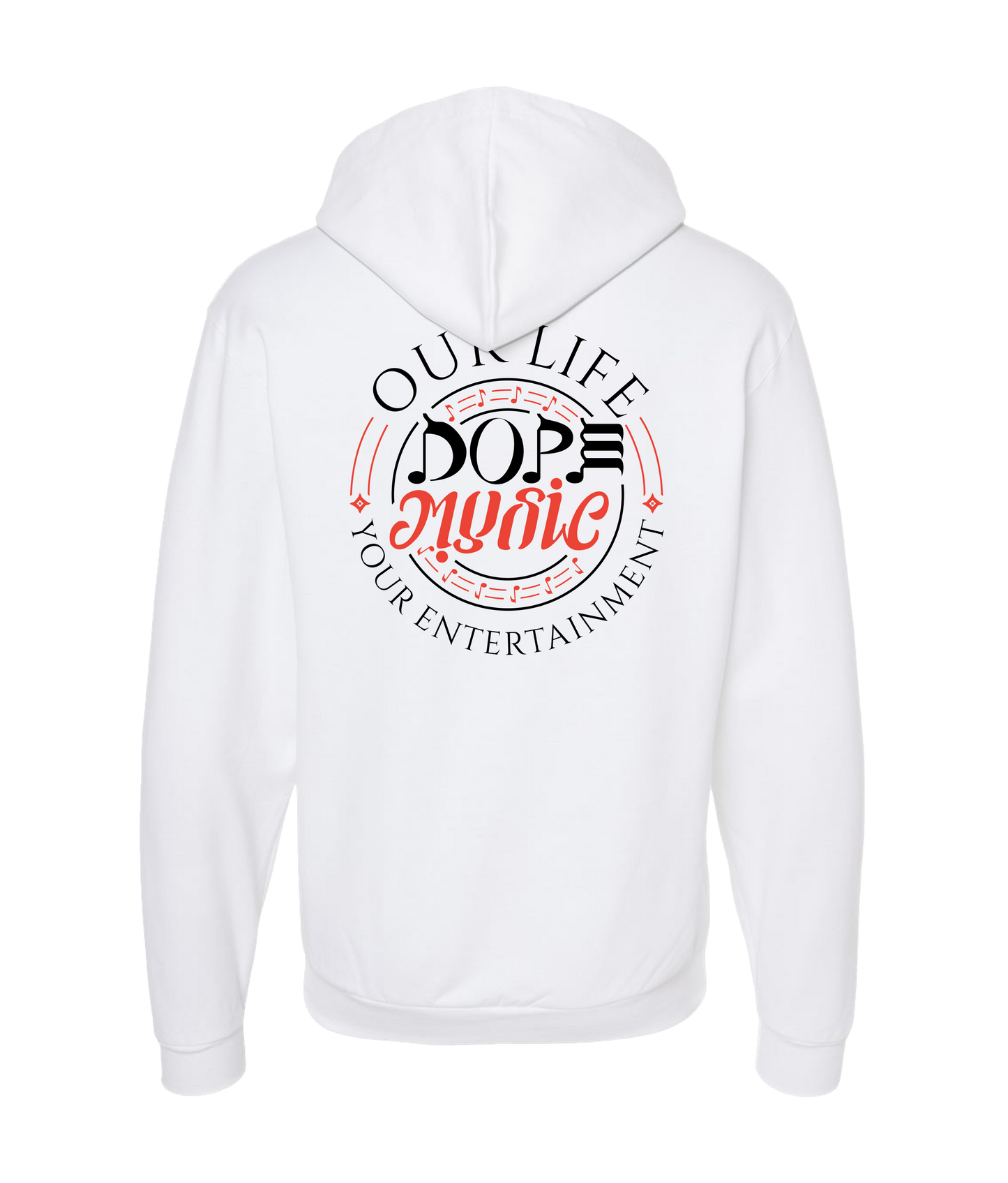 Freedom Corner Brand - Dope Music - White Zip Up Hoodie