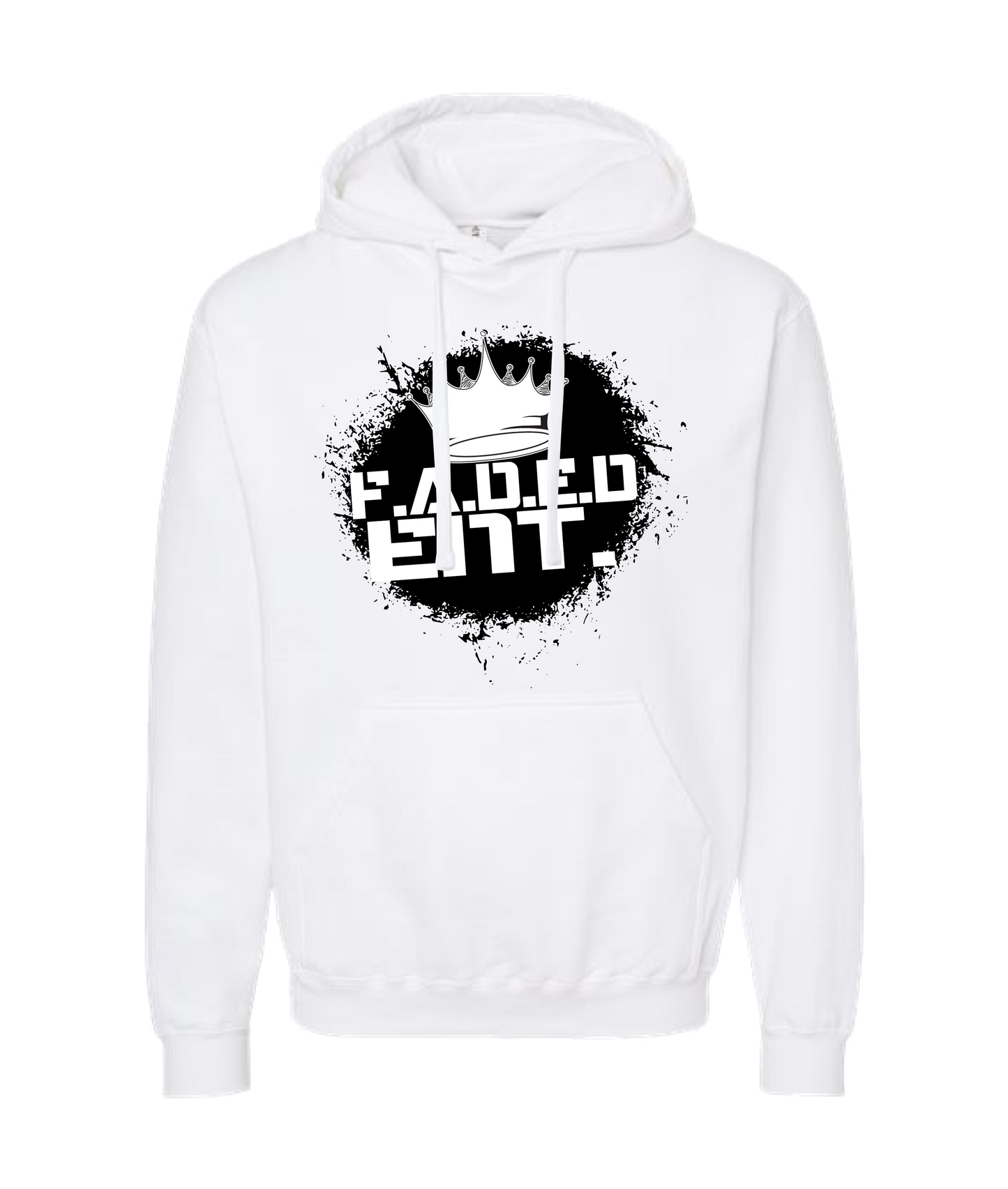 F.A.D.E.D.ENT. - Logo Black - White Hoodie