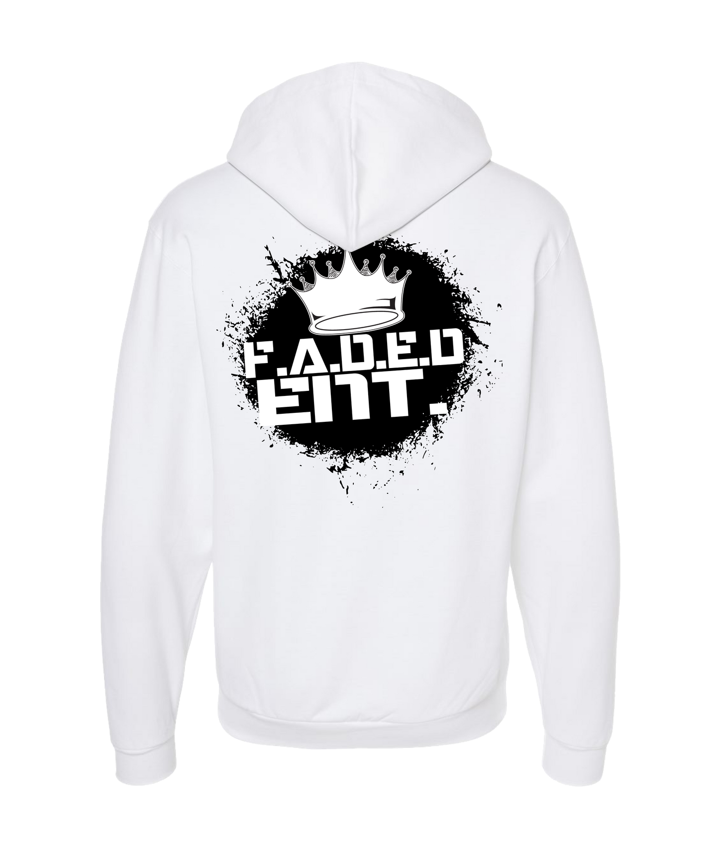 F.A.D.E.D.ENT. - Logo Black - White Zip Up Hoodie