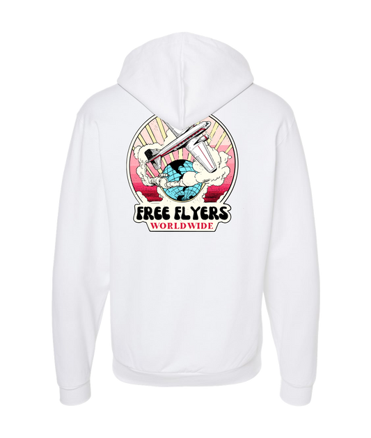 John Mana and the Free Flyers - Free Flyers Worldwide 4 - White Zip Up Hoodie