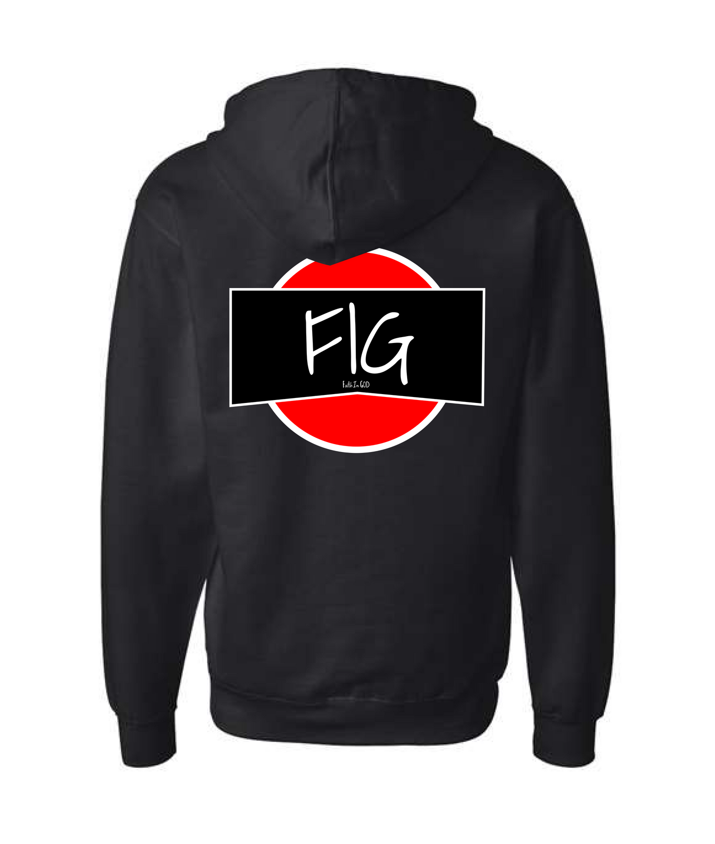 V-FIGBTOP - FAITH IN GOD - Black Zip Up Hoodie