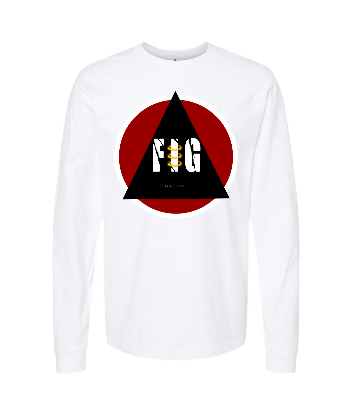 V-FIGBTOP - FAITH IN GOD - White Long Sleeve T
