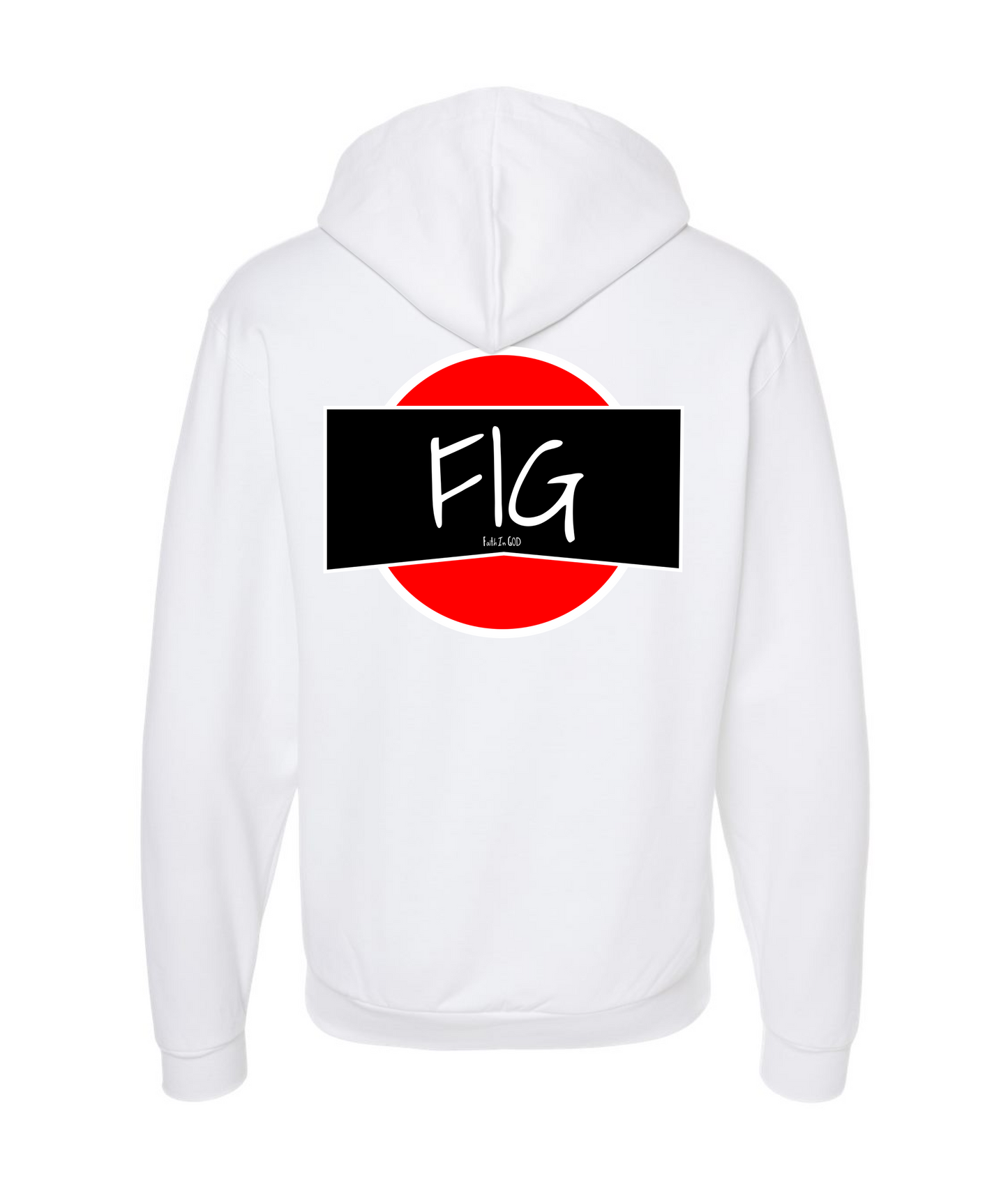 V-FIGBTOP - FAITH IN GOD - White Zip Up Hoodie