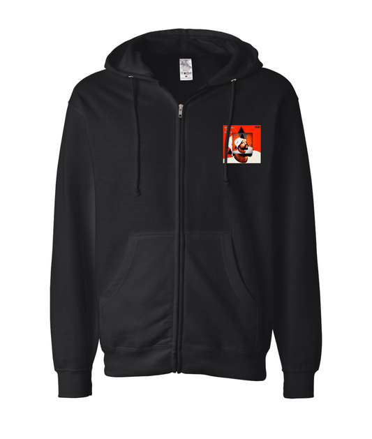 V-FIGBTOP - NO CLONES IN HEAVEN - Black Zip Up Hoodie