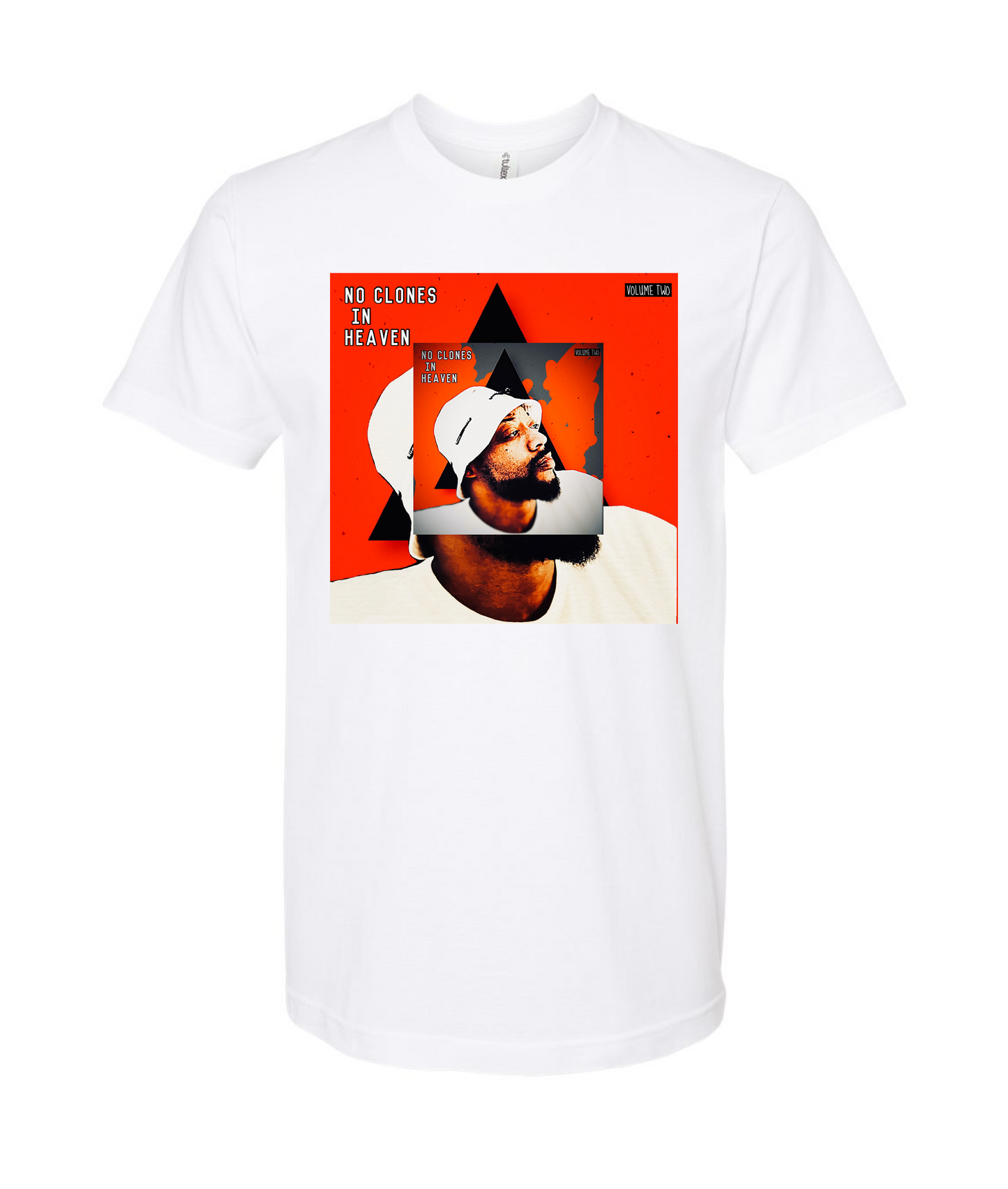 V-FIGBTOP - NO CLONES IN HEAVEN - White T Shirt