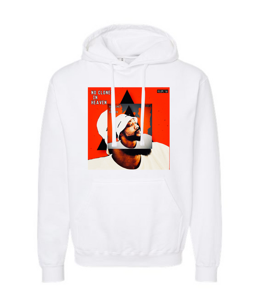 V-FIGBTOP - NO CLONES IN HEAVEN - White Hoodie