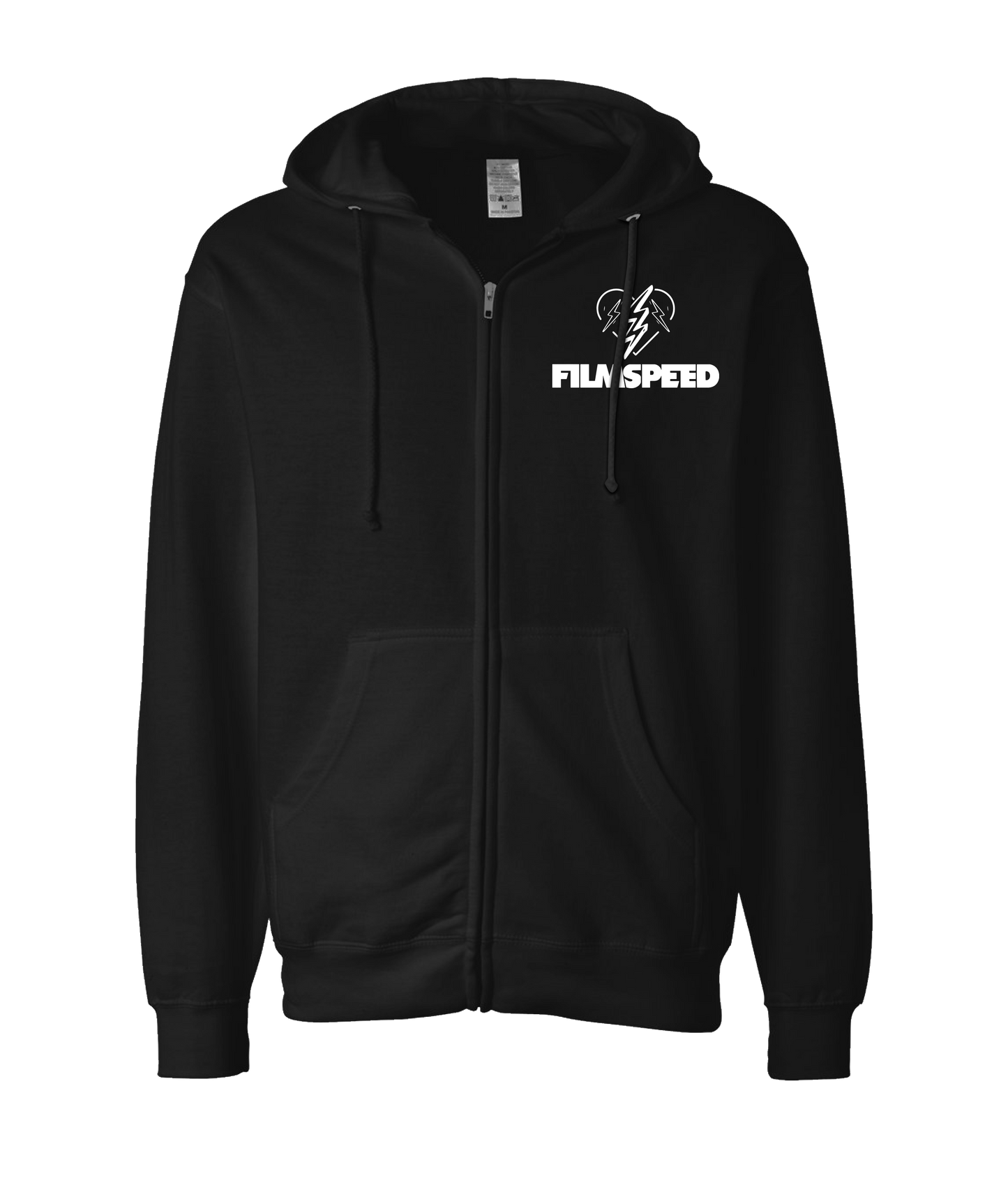 FILMSPEED - BOLT HEART - Black Zip Up Hoodie