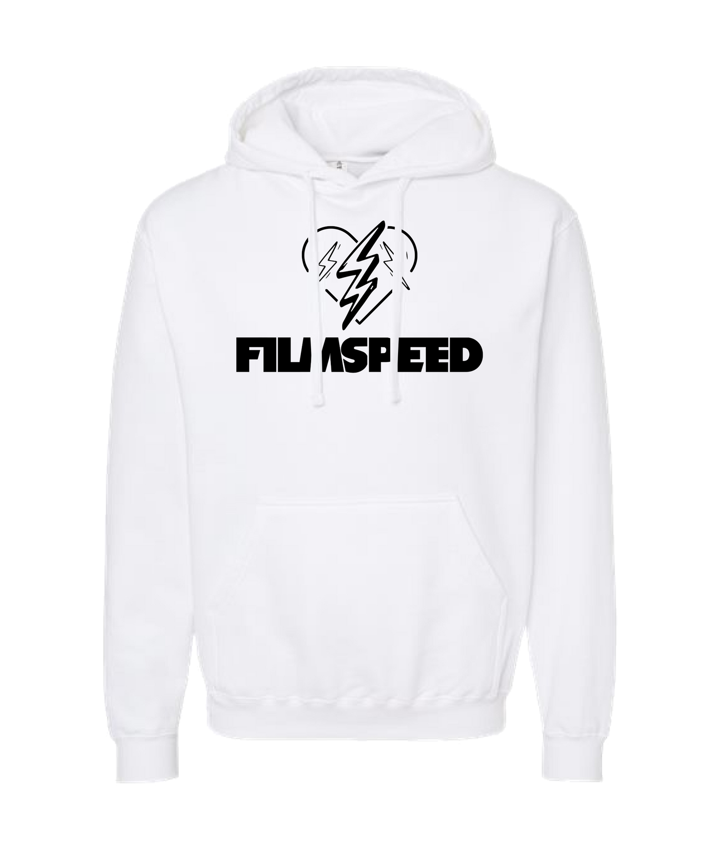 FILMSPEED - BOLT HEART - White Hoodie