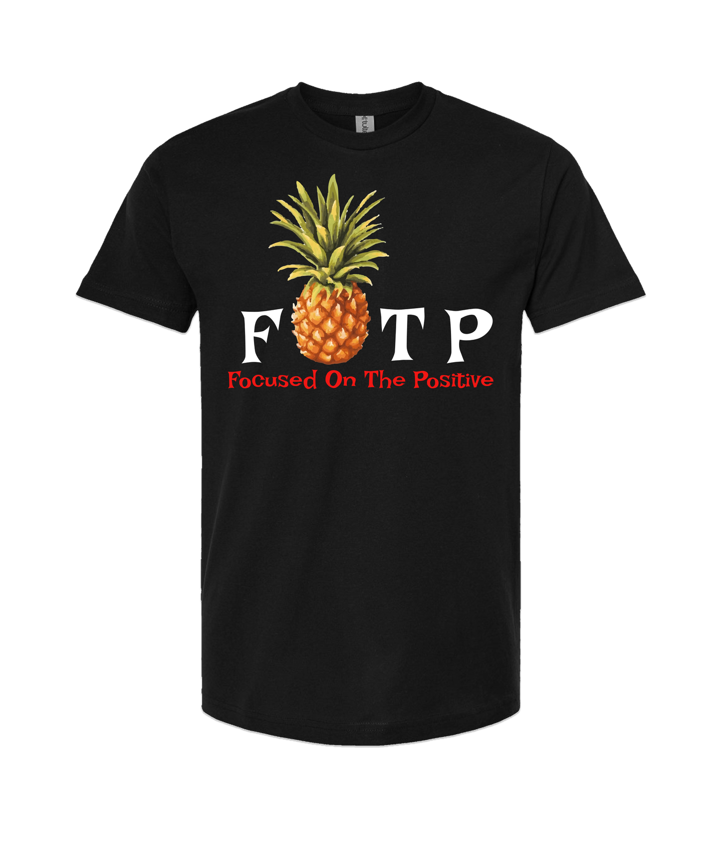V-FOTPTOP - PINEAPPLE - Black T-Shirt
