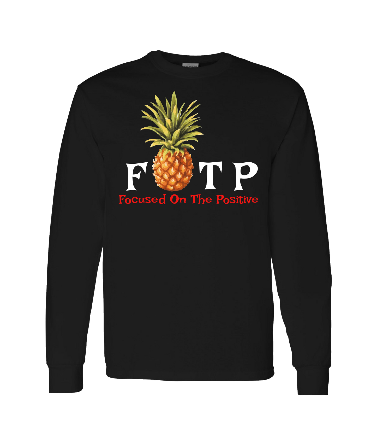 V-FOTPTOP - PINEAPPLE - Black Long Sleeve T