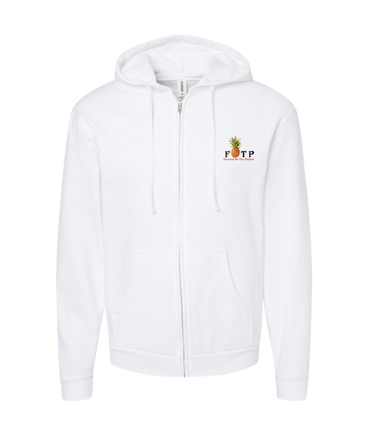 V-FOTPTOP - PINEAPPLE - White Zip Up Hoodie