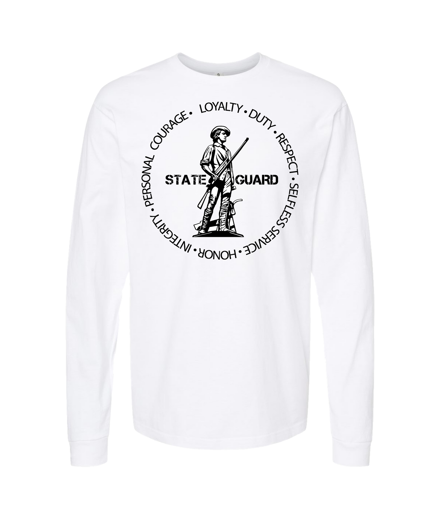 V-SGATOP - STATE GUARD - White Long Sleeve T