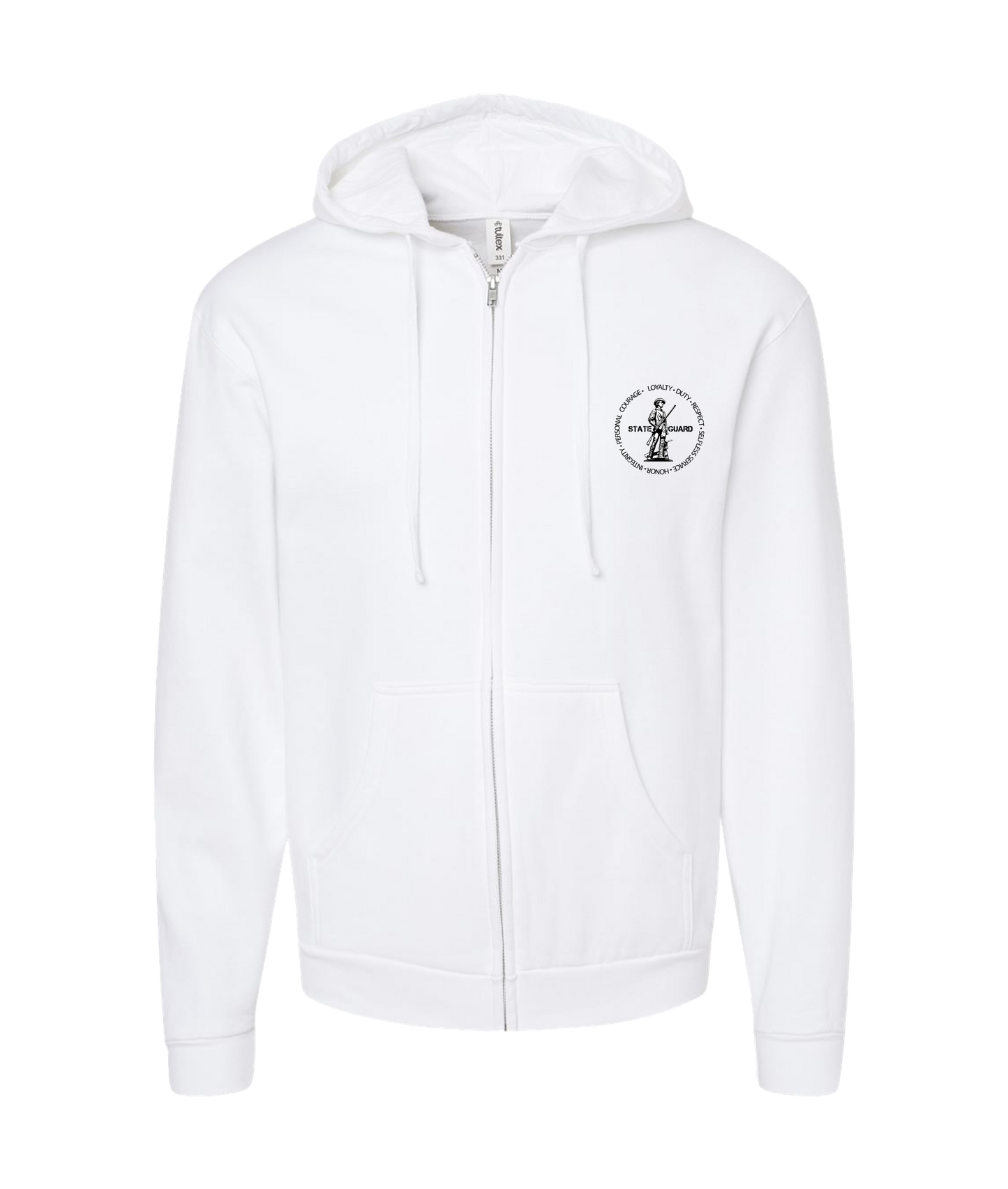 State Guard Apparel - STATE GUARD - White Zip Up Hoodie